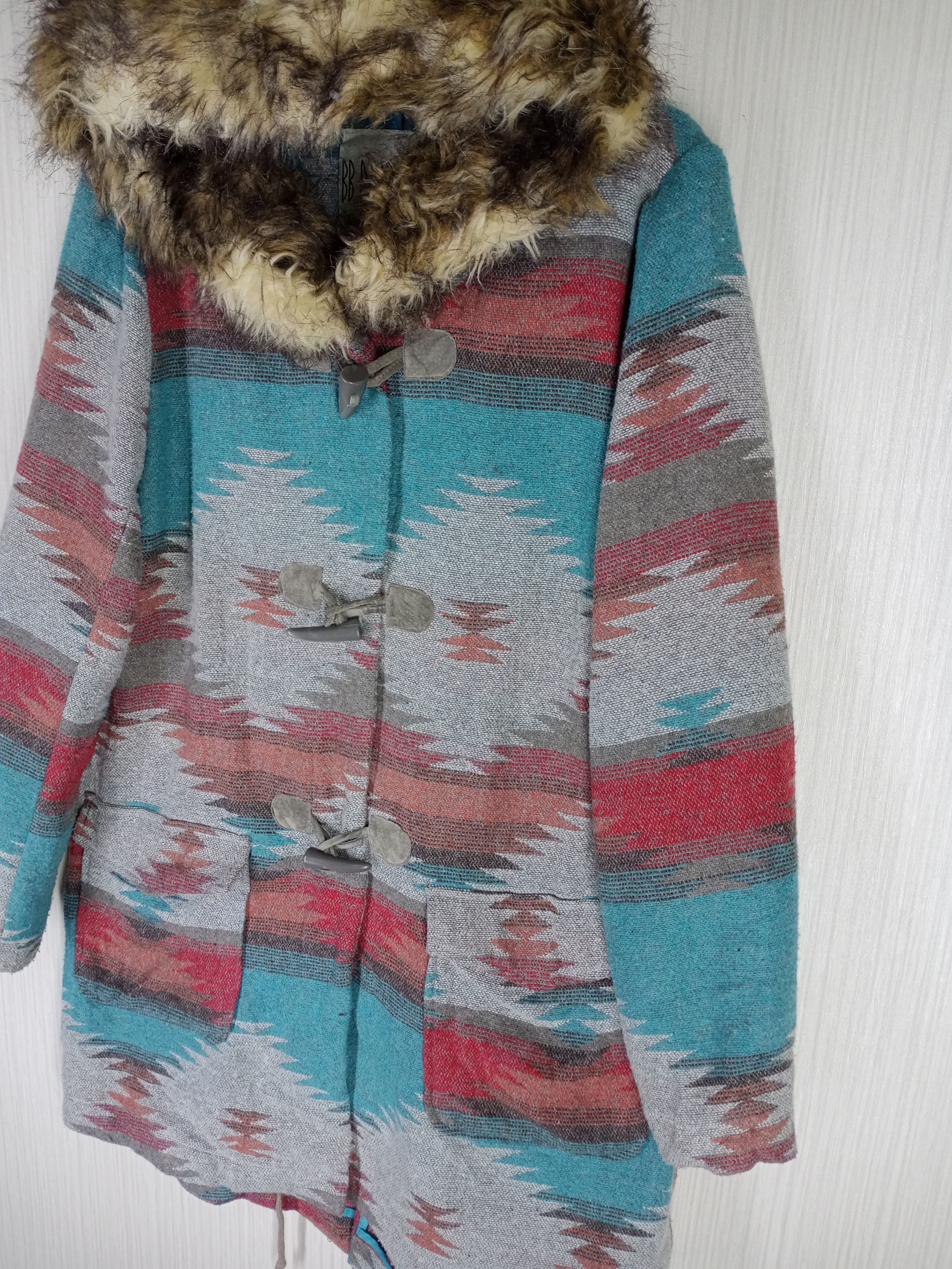 Dakota Grizzly Rare Vintage BB Dakota Navajo Hoodie Long Jacket Size US S / EU 44-46 / 1 - 8 Thumbnail