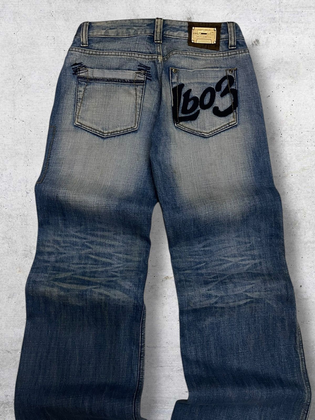 GOA VINTAGE LB-03 JAPAN DESIGNER POWER SOUL BAGGY MUDWASH DENIM Size US 28 / EU 44 - 13 Thumbnail