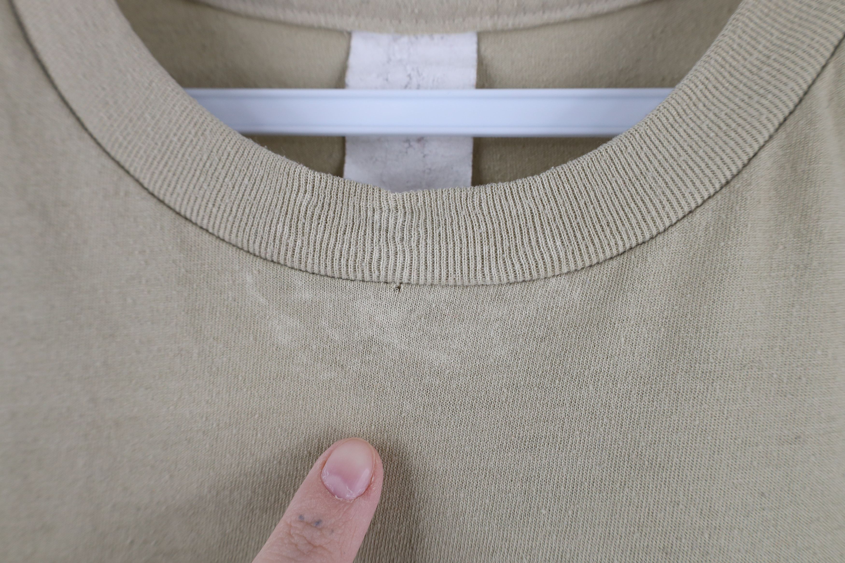 Vintage Vintage 90s Streetwear Blank Short Sleeve T-Shirt Beige USA Size US L / EU 52-54 / 3 - 4 Thumbnail