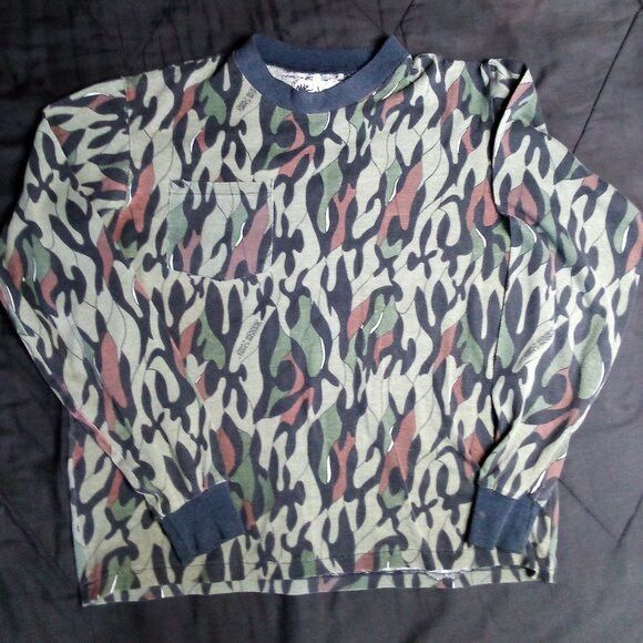 Other Vintage Jim Teeny Shadow Camo Pocket Long Sleeve T-Shirt Size US L / EU 52-54 / 3 - 2 Thumbnail