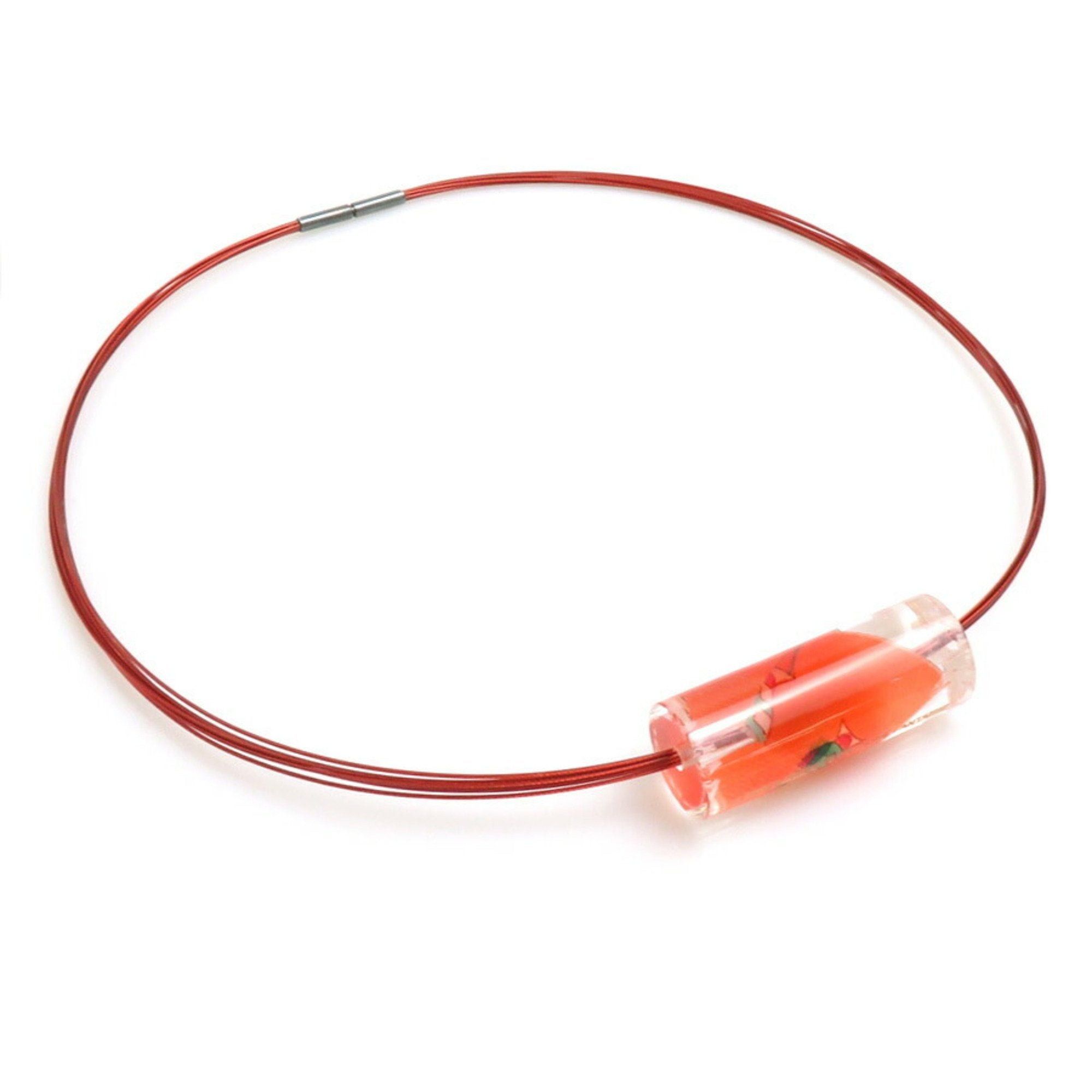 image of Hermes Necklace Bijouterie Fantaise Resin Red Ladies, Women's