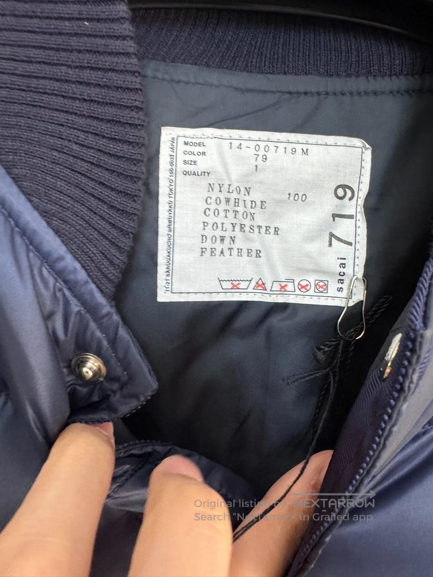 Sacai Sacai Colorblock Leather Down Jacket. Size US XS / EU 42 / 0 - 3 Thumbnail