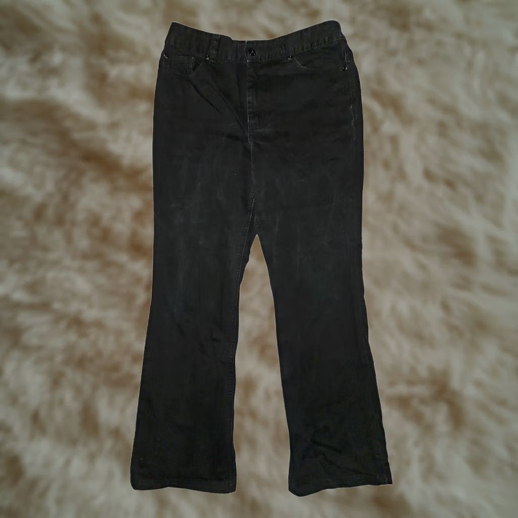 Vintage Chico's Platinum Boot Cut Jeans Women's Size 1 Chico's Jeans Black Denim Stretch 5-Pocket Regular Rise Mid Inseam 28 Black Womens Size 25" / US 0 / IT 36 - 1 Thumbnail
