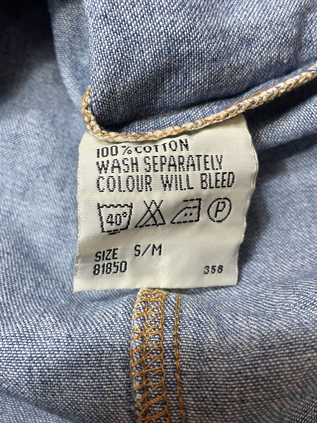 Vintage 🔥Offers🔥Vintage Y2K Denim Shirt Boxy Fit Wide Rare Size US XL / EU 56 / 4 - 5 Thumbnail