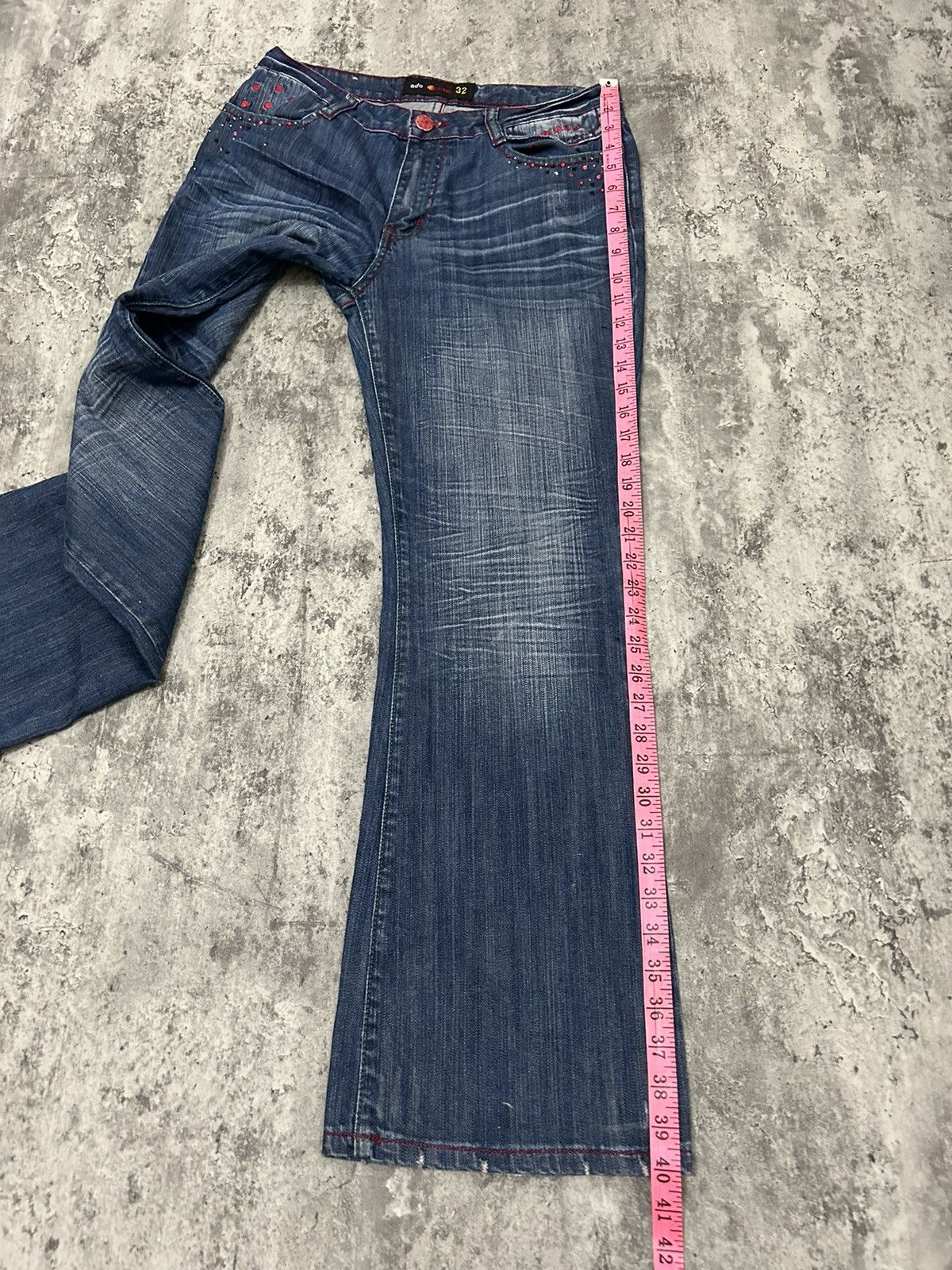 If Six Was Nine × Japanese Brand × Tornado Mart Ado Sweet Strobery Distressed Bootcut Jeans Size US 32 / EU 48 - 21 Thumbnail