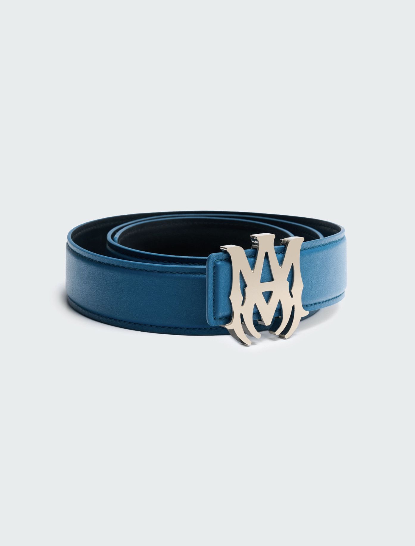 Amiri Amiri Nappa MA 4CM Belt Blue Size 34 - 2 Thumbnail