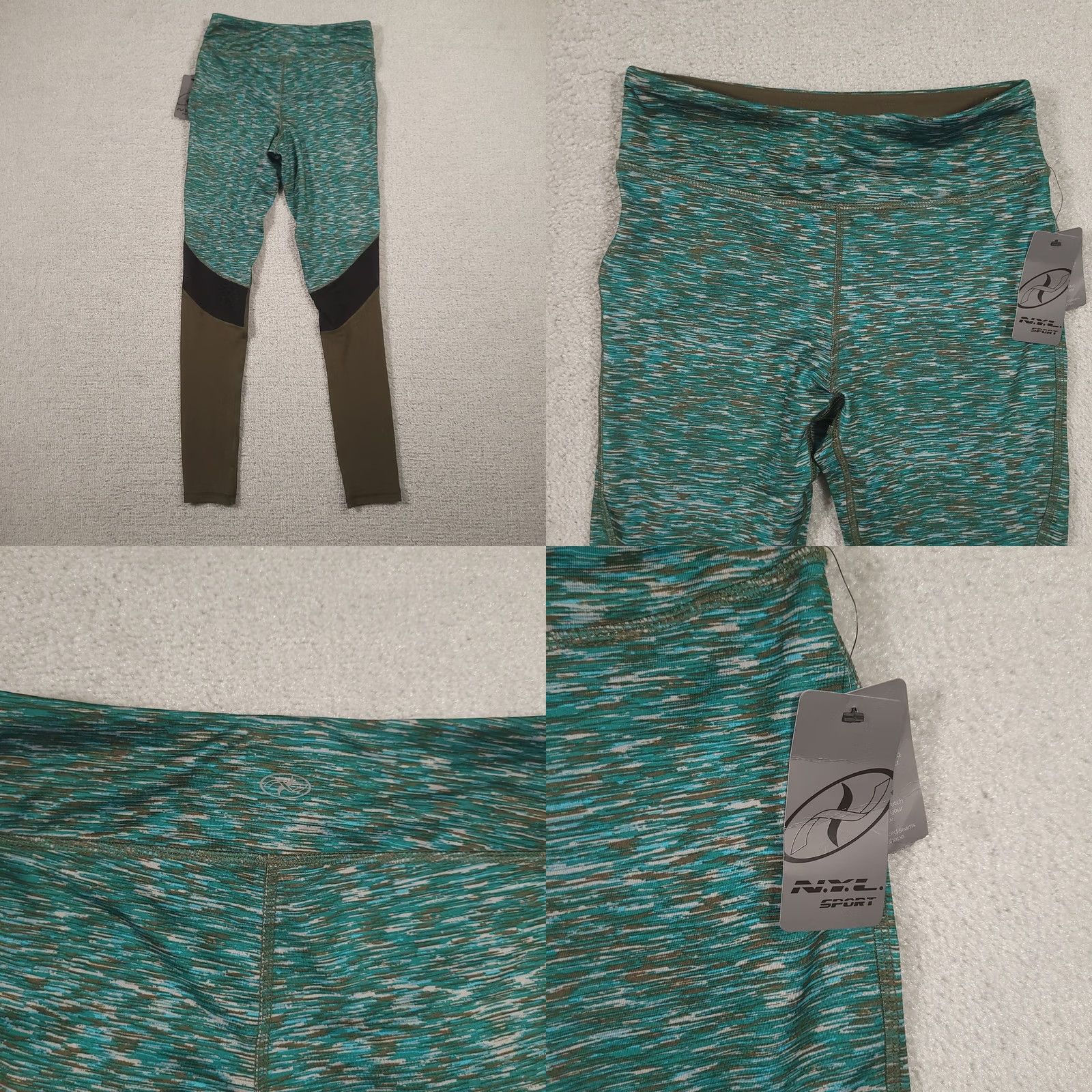 Vintage New York Laundry Athleisure Green Gym Workout Pull On Pants Womens Small Legging Size 28" / US 6 / IT 42 - 8 Thumbnail