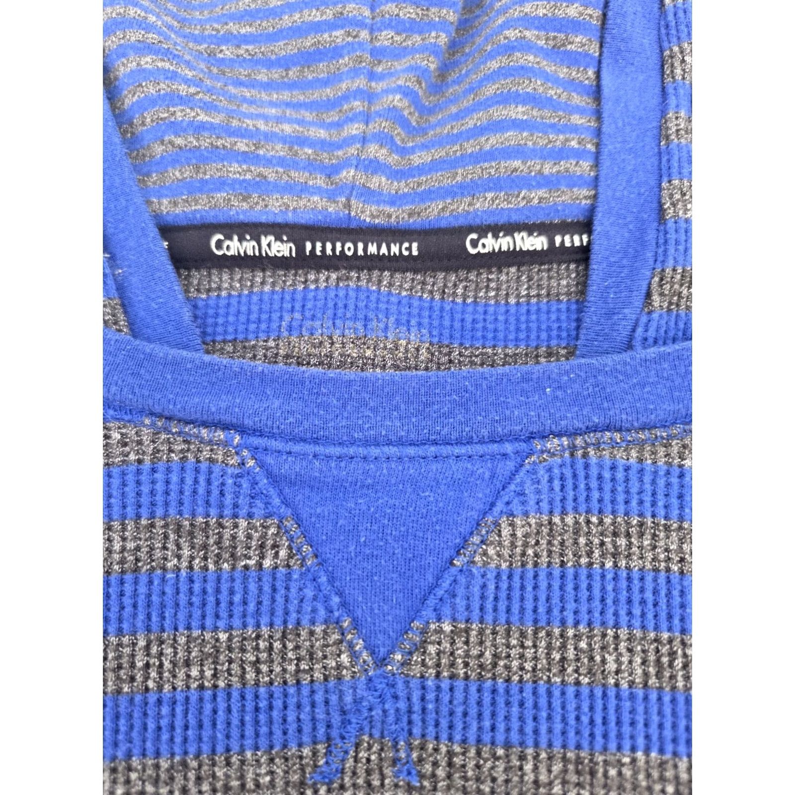 Calvin Klein Calvin Klein Performance Womens Hoodie Striped Thermal Long Sleeve Shirt M Multicolor Size M / US 6-8 / IT 42-44 - 3 Thumbnail