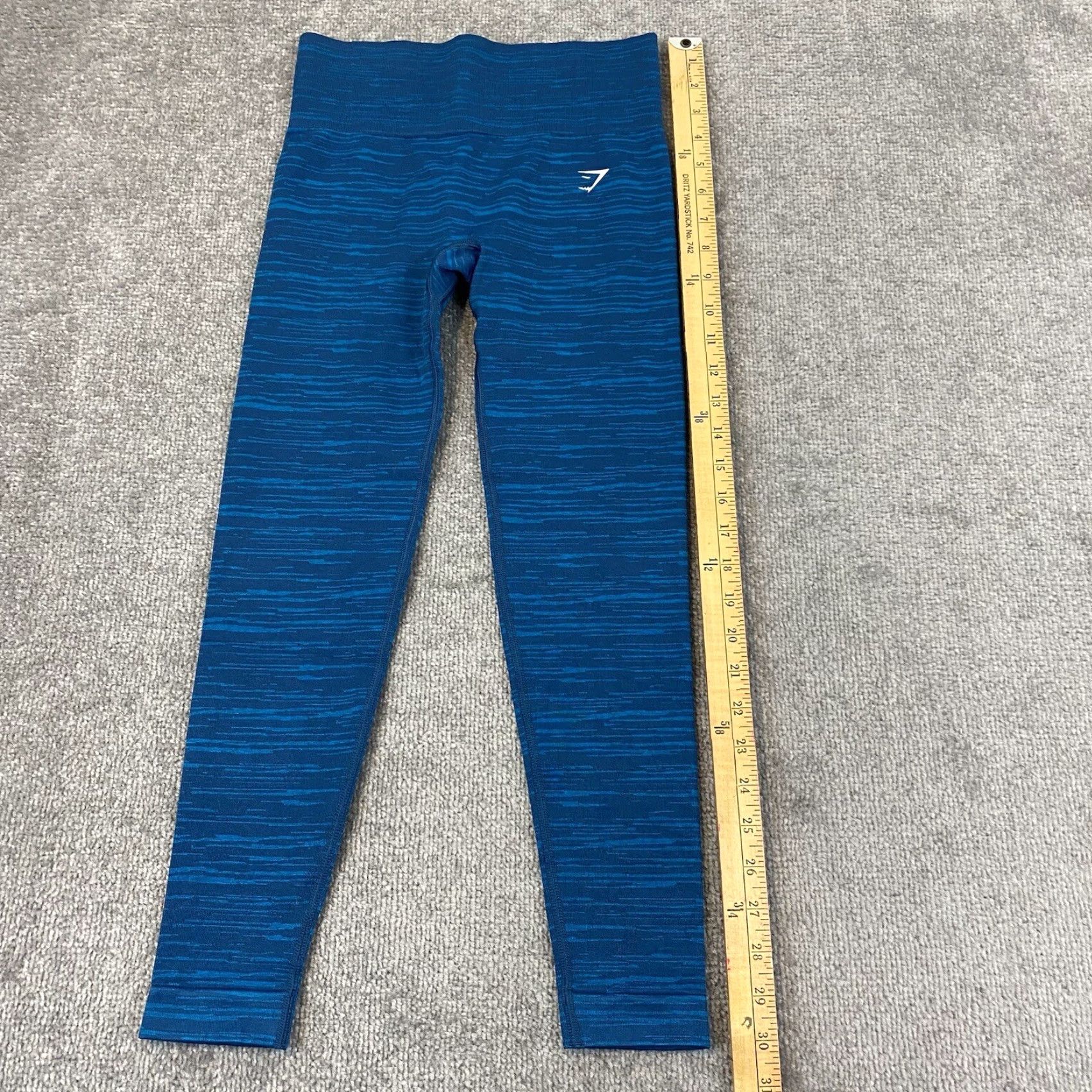 Gymshark GYMSHARK Leggings Womens XS/S Heather Blue Mid-Rise Workout Gym Train Stretch Size 28" / US 6 / IT 42 - 4 Thumbnail