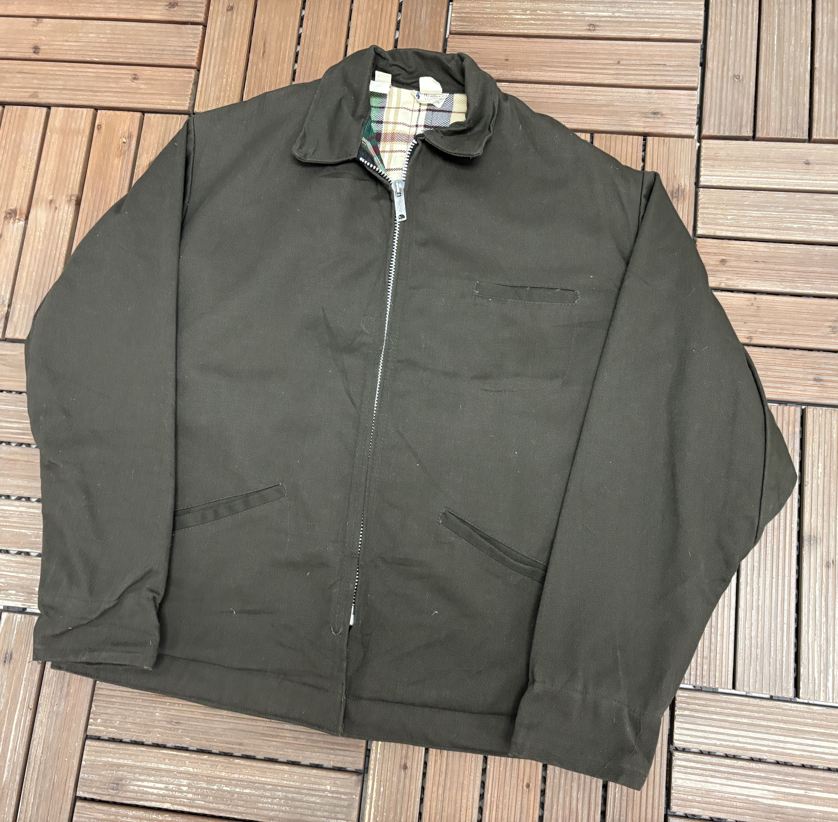 Vintage Weather For Garment Vintage Grey Workwear Jacket Size US XL / EU 56 / 4 - 2 Thumbnail