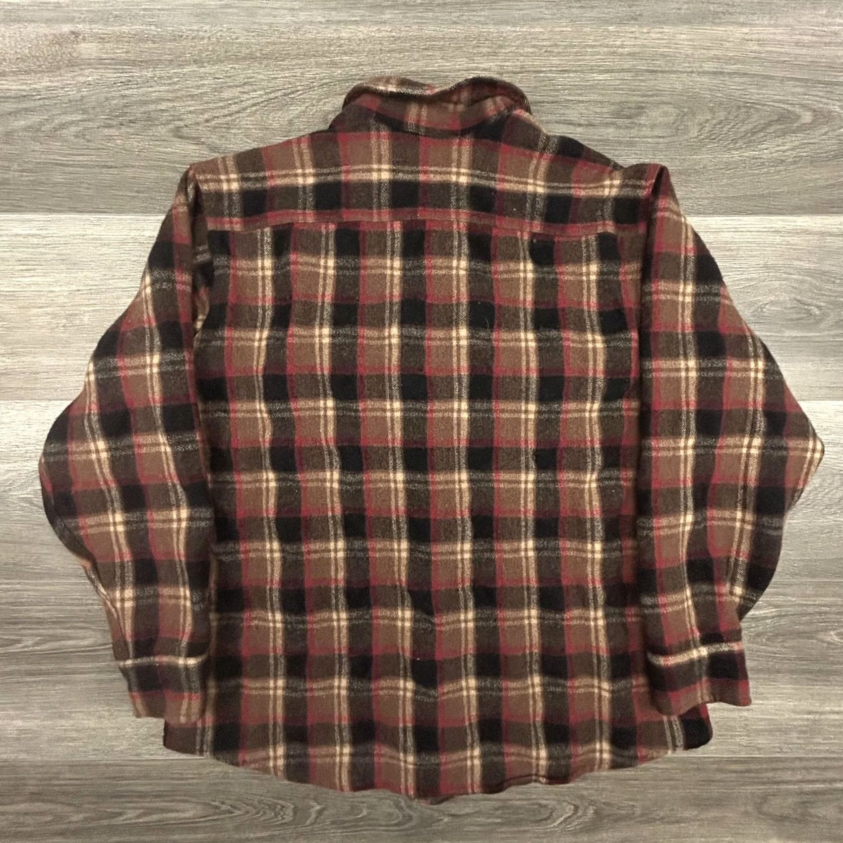 Vintage VINTAGE Woolrich Flannel Shirt Mens M Brown Red Plaid Button Up Wool 90s Size US M / EU 48-50 / 2 - 2 Thumbnail