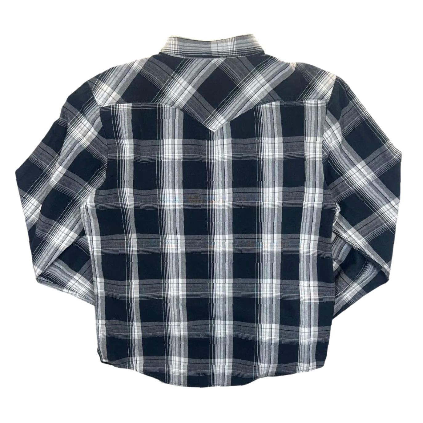 Lee VINTAGE LEE Cowboy Western Black White Grey Plaid Check Popper Shirt Large Mens Button-Up Long Sleeve Western Popper Shirt Size US L / EU 52-54 / 3 - 3 Thumbnail