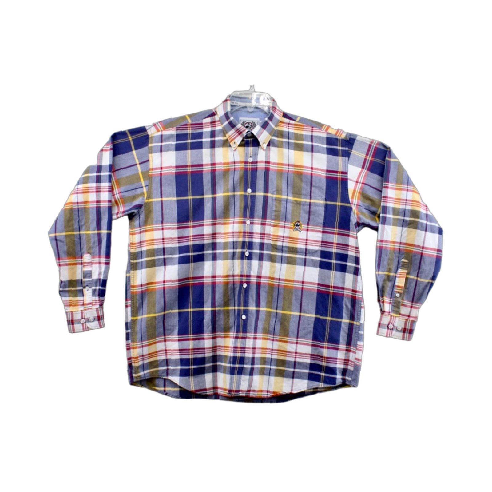 Vintage Cinch Miller Style Shirt Men's Large Blue Plaid Heavy Cotton Cowboy Long Sleeve Shirt Size US L / EU 52-54 / 3 - 1 Thumbnail