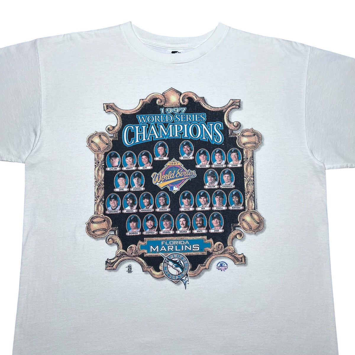 Starter 1997 MLB Florida Marlins World Series Champions Starter Tee Size US L / EU 52-54 / 3 - 4 Thumbnail