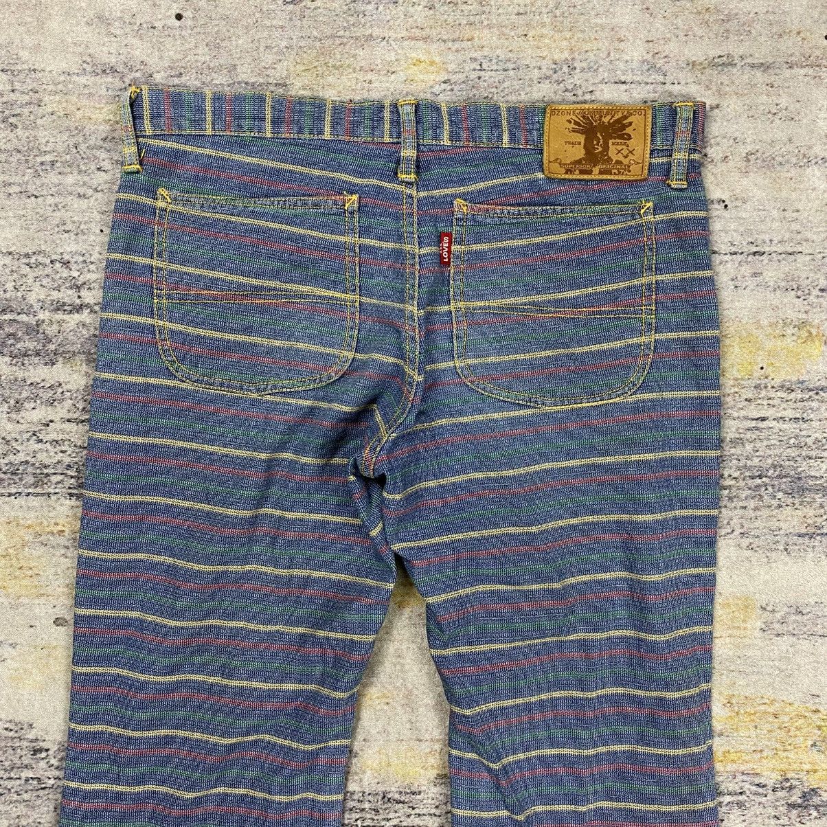 Japanese Brand Ozone community stripe flared pants Size US 31 - 6 Thumbnail