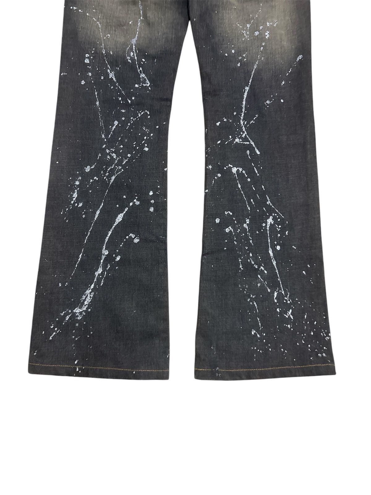 Japanese Brand THRASHED🔥FLARED XFRM FLUTTER DISTRESSED DENIM PANT Size US 29 - 9 Thumbnail