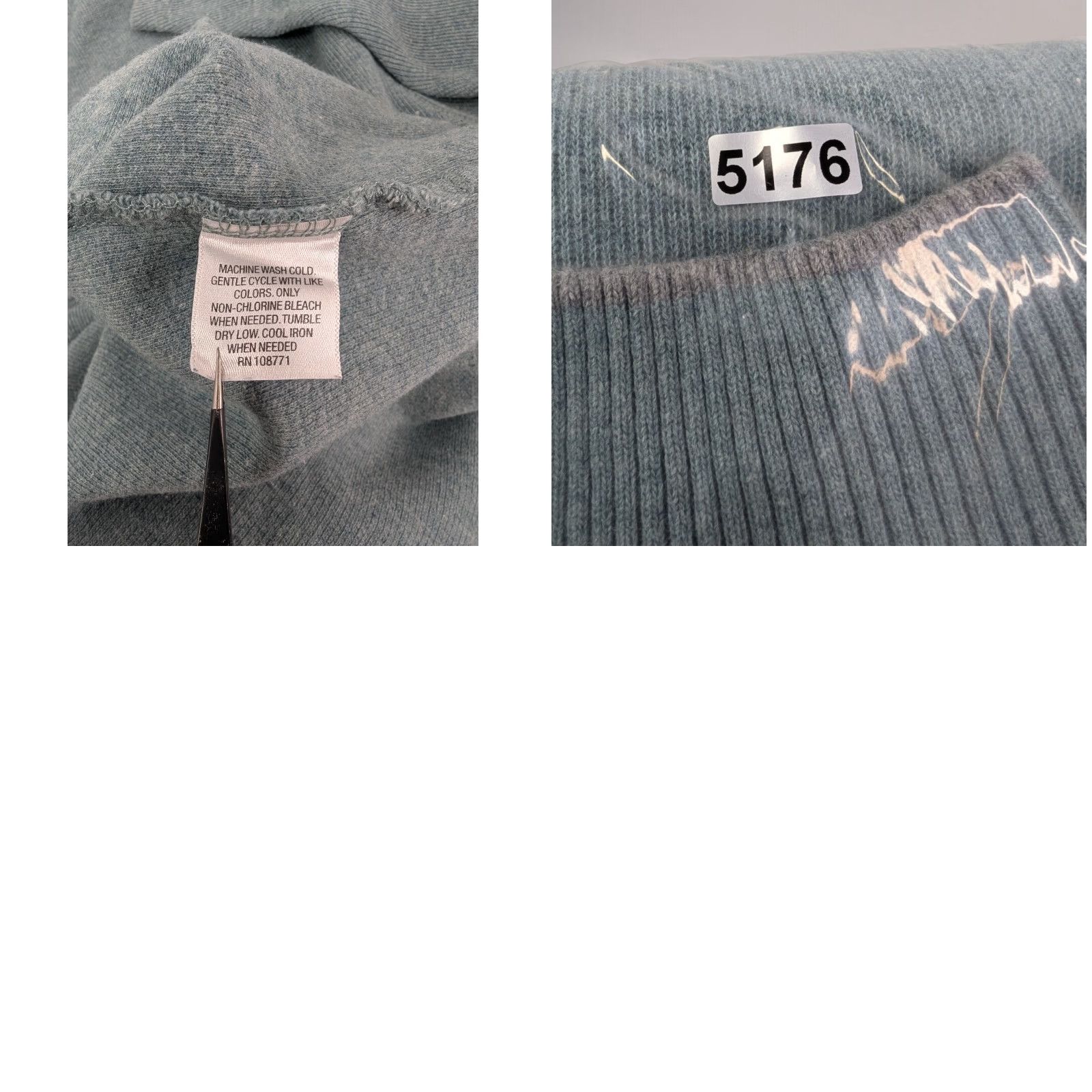Tasso Elba Tasso Elba Sweater 1/4 Zip Pullover Men's XL 100% Cotton High Neck Light Sage Grey Blue Size US XL / EU 56 / 4 - 8 Thumbnail