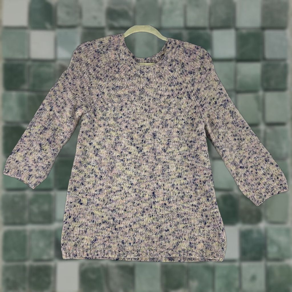 Lou & Grey Lou & Grey Ivory Fuzzy Knit Sweater Womens Pullover 3/4 Sleeve Size XS Size XS / US 0-2 / IT 36-38 - 1 Thumbnail