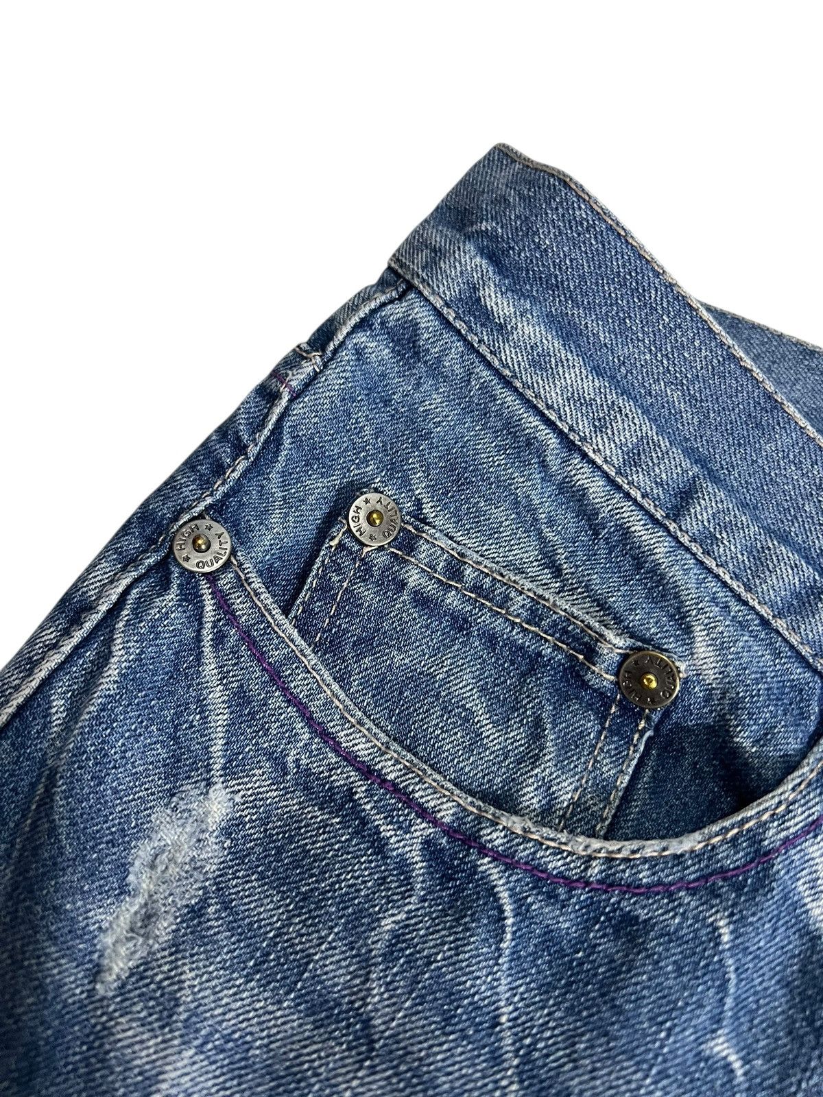 If Six Was Nine Flare Jean Nylaus Clothing Distress Claw Faded Super Rare🔥 Size US 33 - 14 Thumbnail