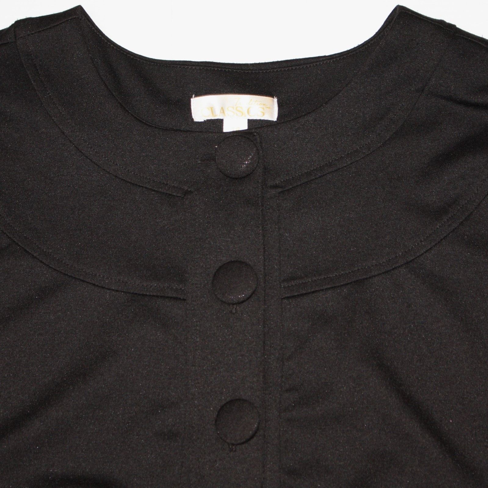 Other Tradition Classics Black Swing Jacket with Embellishments Size XL / US 12-14 / IT 48-50 - 4 Thumbnail