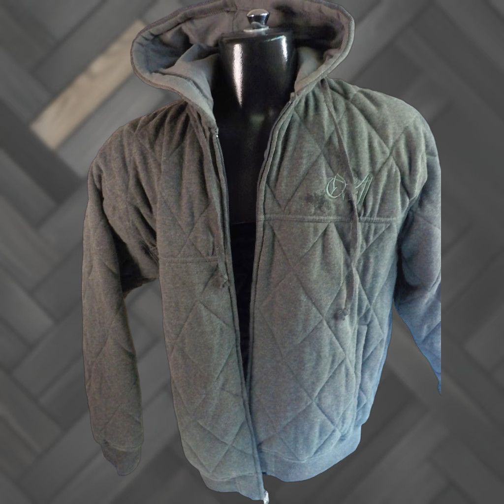 O'Neill O’Neill Zipper Front Quilted Hoodie Jacket Gray Large Mens Size US L / EU 52-54 / 3 - 1 Thumbnail
