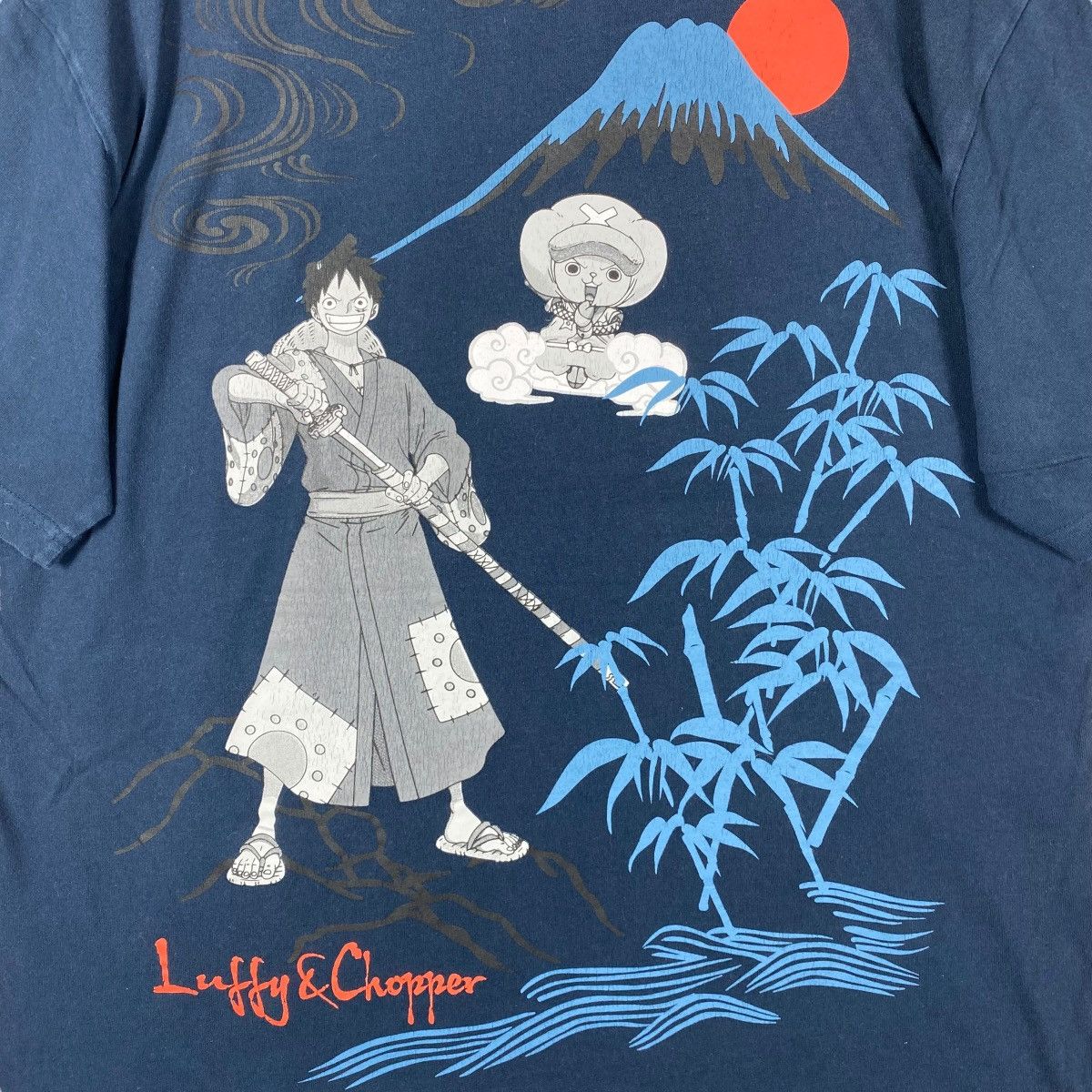 Anime × Cartoon Network ONE PIECE Luffy & Chopper Wanokuni Anime Graphic Tee Shirt Size US XL / EU 56 / 4 - 2 Thumbnail