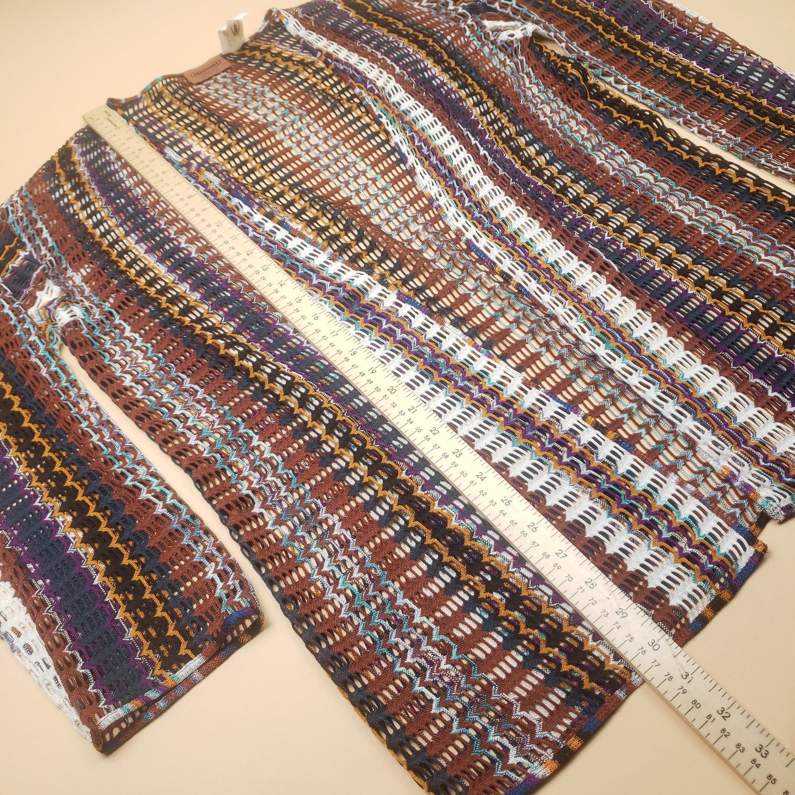 Missoni MISSONI Zig Zag Knit 3-Piece Set Cardigan Maxi Pants Rare Size M / US 6-8 / IT 42-44 - 8 Thumbnail