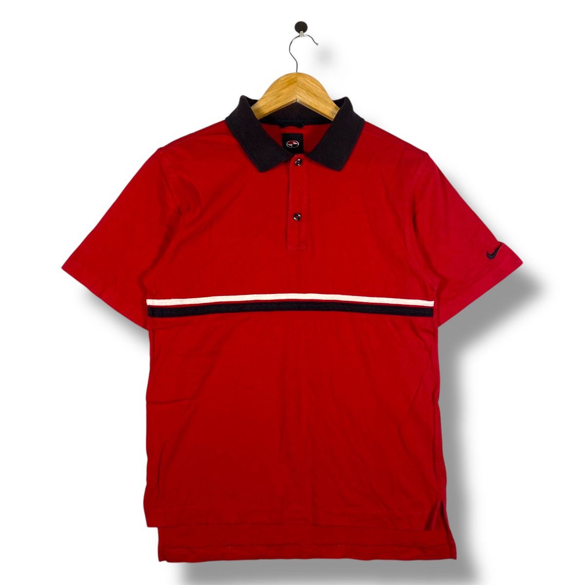 Nike Vintage 90's NIKE AGASSI Small Embroidery Swoosh Polo Shirt Size US L / EU 52-54 / 3 - 1 Thumbnail