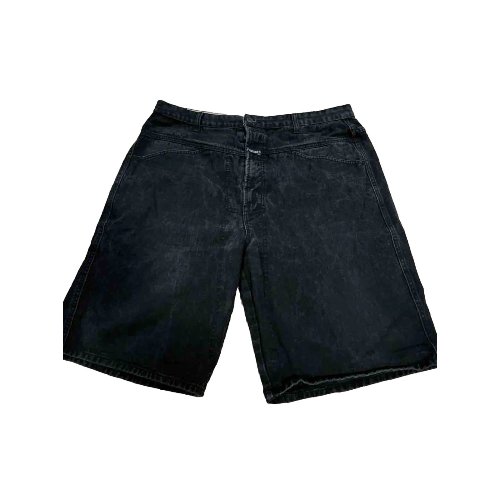 Vintage Marithe Francois Girbaud Denim Shorts Mens Bermuda 90s Y2K Black Wash Size 38/40 Distinctive Tag Size US 40 / EU 56 - 2 Thumbnail