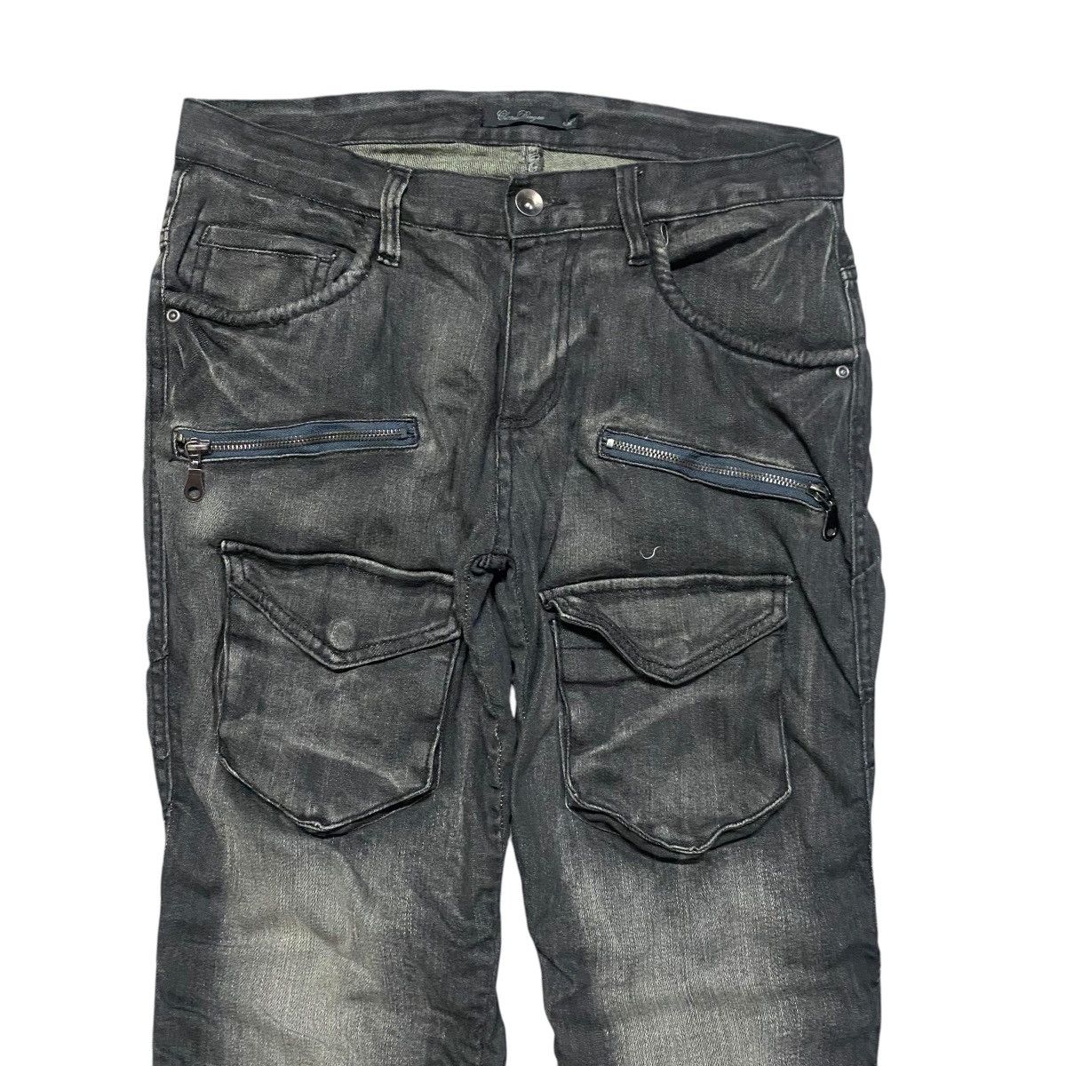 Japanese Brand Clone Devgu Denim Stacked Tactical Cargo Jeans Size US 32 / EU 48 - 3 Thumbnail