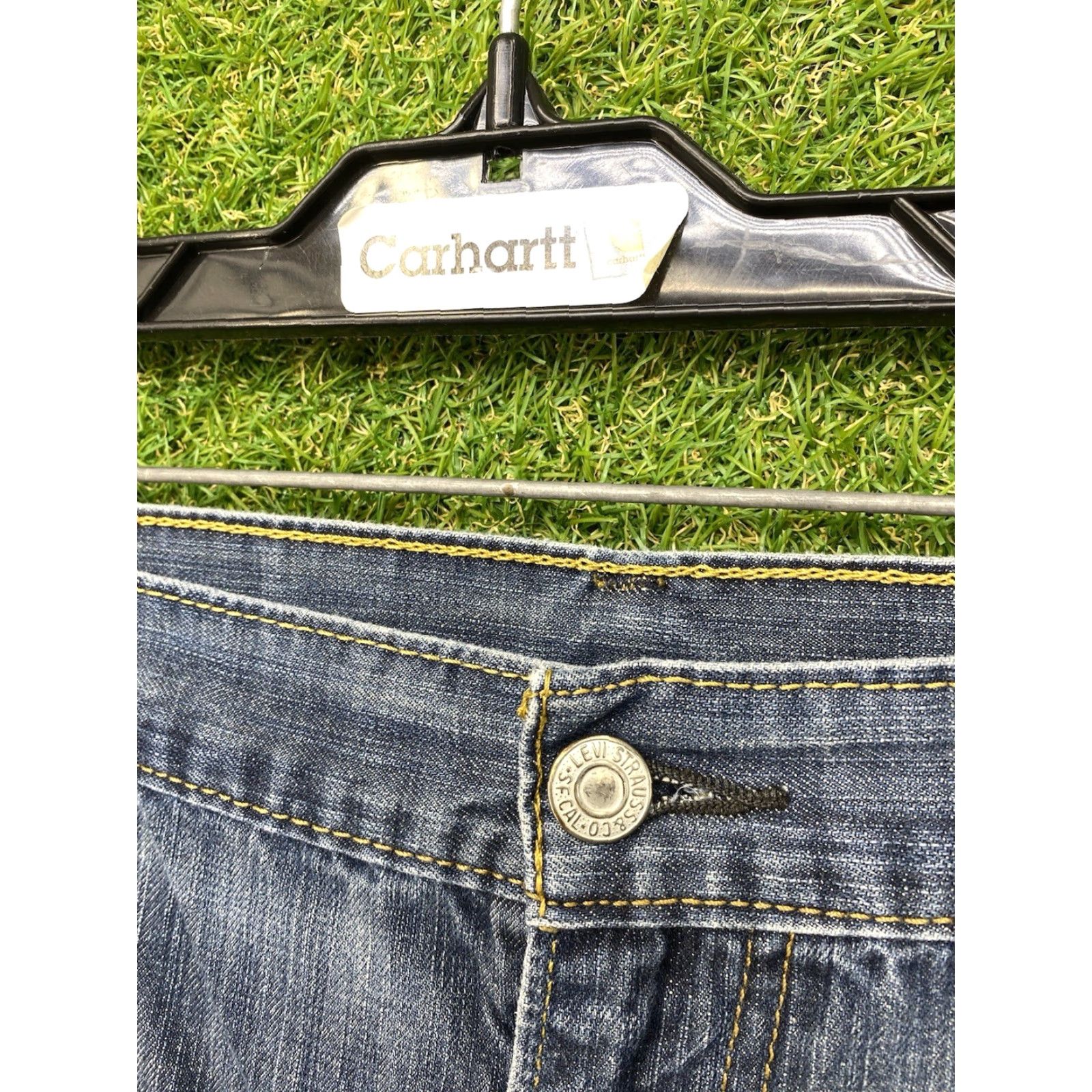 Levi's VINTAGE Levi's 569 Jeans Mens 40x30 Relaxed Straight Dark Wash Blue Denim 5-Pocket Jeans Men Size US 40 / EU 56 - 5 Thumbnail
