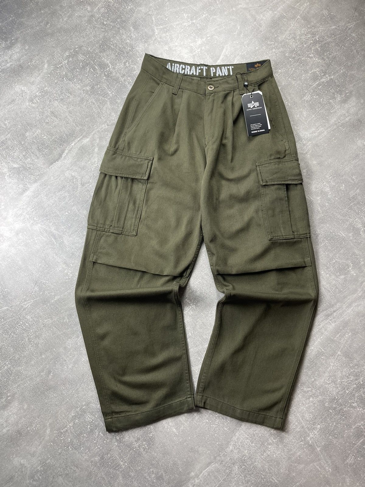 Alpha Industries Alpha Industries Aircraft Pant Military Green Cargo Pants Size US 33 - 2 Thumbnail