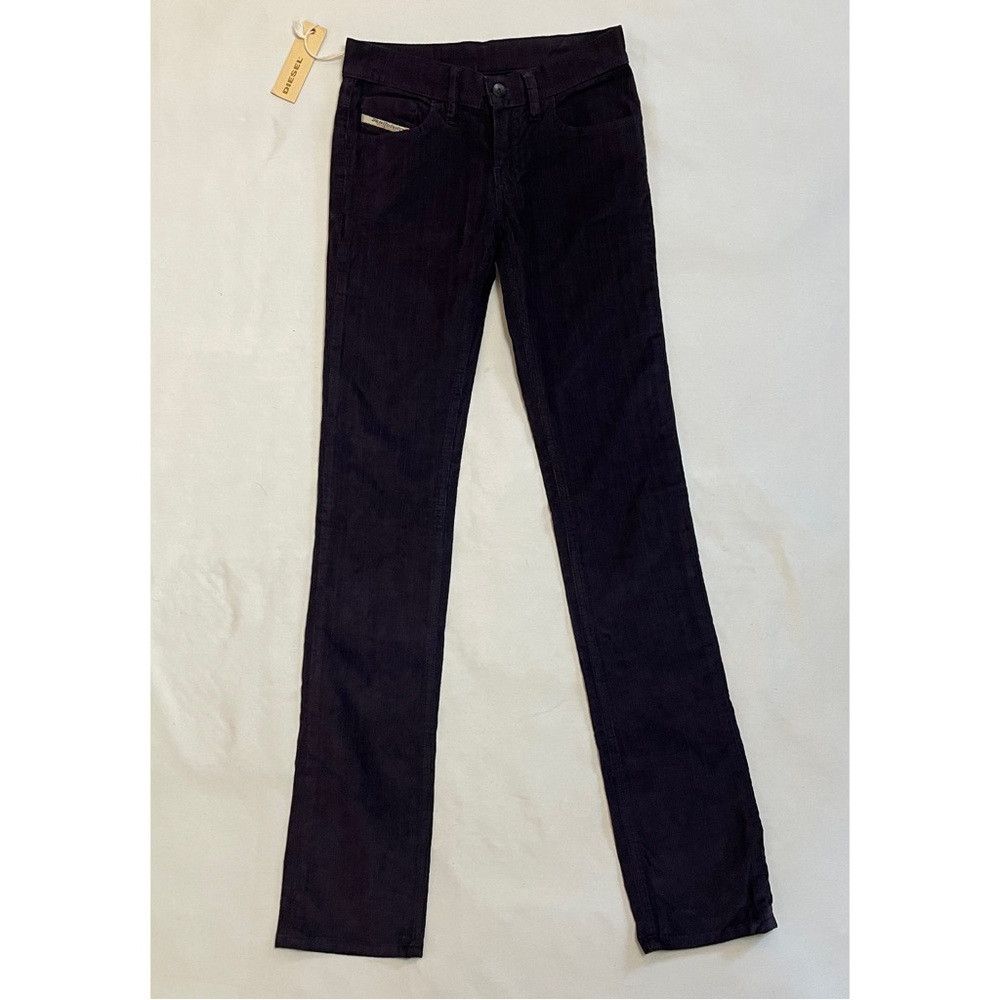 Diesel NWT New Diesel Straight Leg Corduroy Purple Pants Size 24 Size 24" / US 00 / IT 34 - 3 Thumbnail