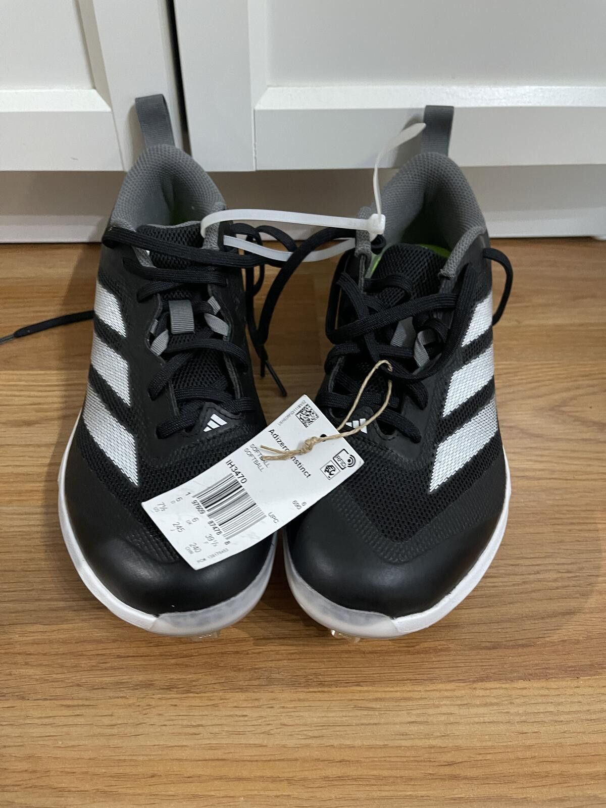 Adidas Adidas Adizero Instinct Softball Cleats Black and Gray Size US 7.5 / IT 37.5 - 7 Thumbnail