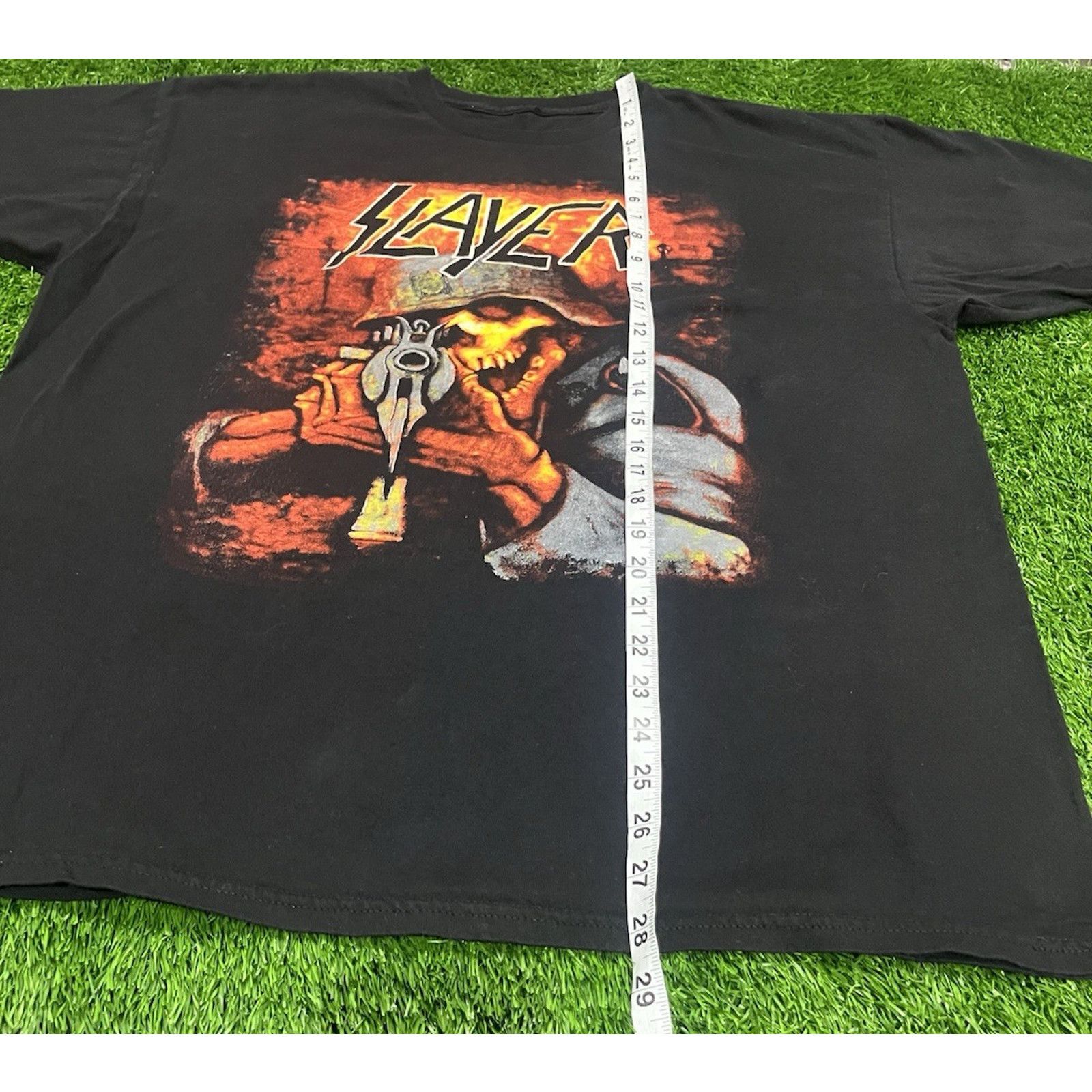 Vintage SLAYER UNDEAD SOLDIER T-Shirt THRASH METAL Medium Y2K No tag Size US L / EU 52-54 / 3 - 4 Thumbnail