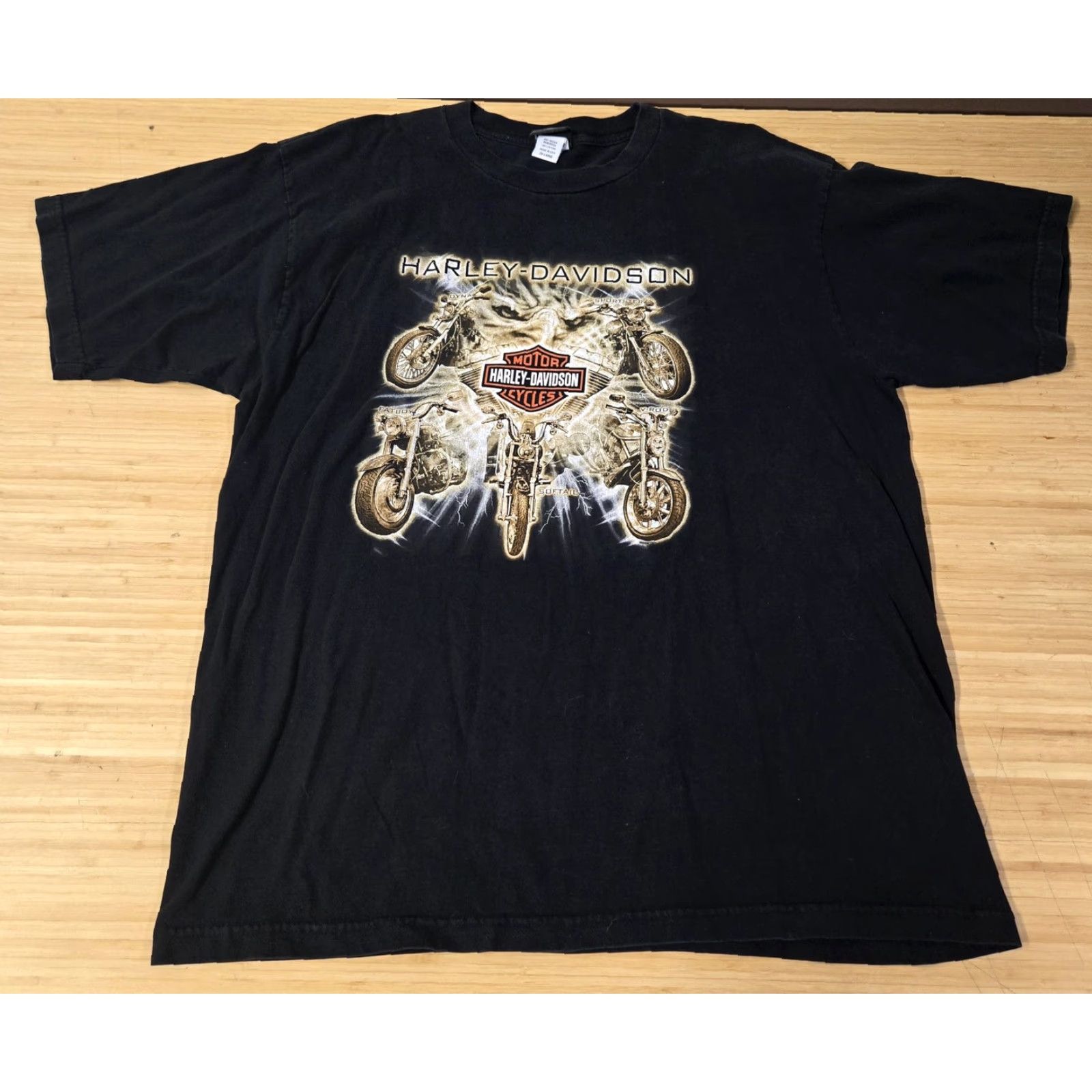 Harley Davidson VINTAGE Harley-Davidson Shirt Mens 2XL Black Shumate Spokane WA Biker Motorcycle USA Shirt Mens Black 2XL Vintage Graphic Print Size US XXL / EU 58 / 5 - 2 Thumbnail