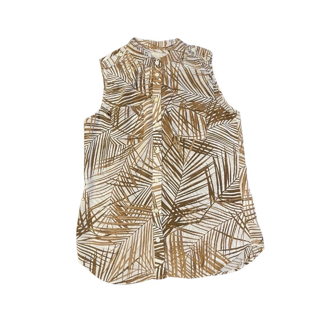 Banana Republic Sleeveless Silk Button Down Blouse Tropical Vacation Resort Size M / US 6-8 / IT 42-44 - 1 Thumbnail