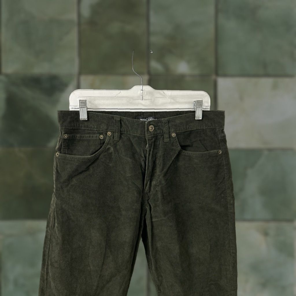 Olive J.Crew Mercantile Flex Corduroy Pants Mens 32x30 Olive Green Slim Fit YKK Corduroy Chino 5-Pocket Stretch Modern Comfort Mens Size US 32 / EU 48 - 1 Thumbnail