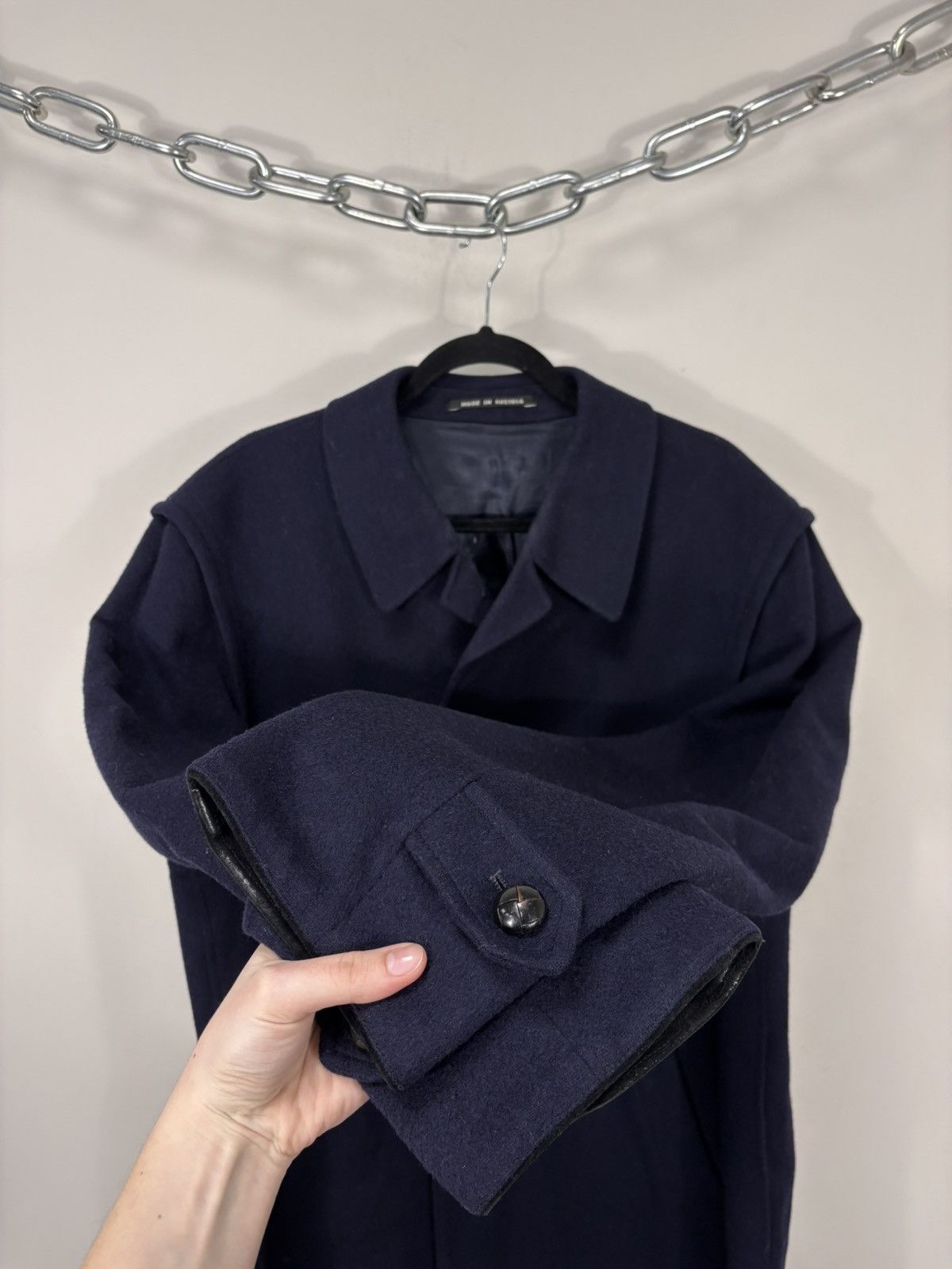 Other Vintage Steinbock Himalaya Loden Navy Blue Wool Overcoat Size US XL / EU 56 / 4 - 10 Thumbnail