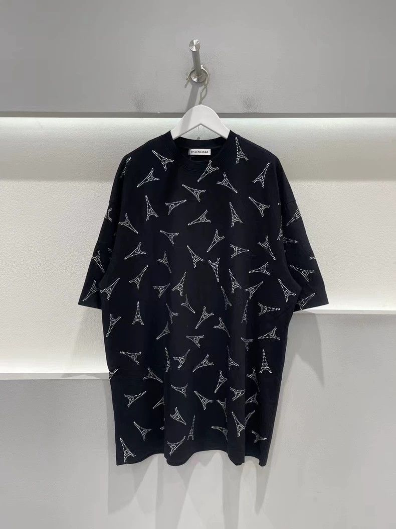 Balenciaga Balenciaga Eiffel Tower rhinestone short sleeve 2502-Nextar Size US S / EU 44-46 / 1 - 1 Thumbnail