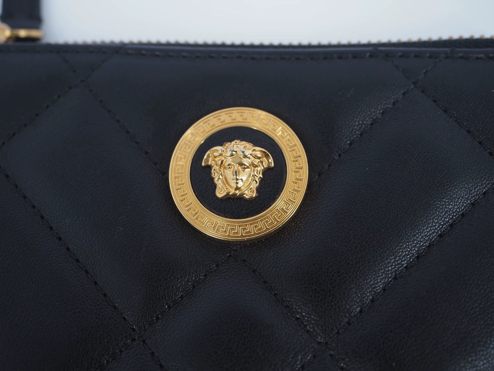 Versace Versace Black Medusa Check Coin Purse Mini Pouch Size ONE SIZE - 3 Thumbnail
