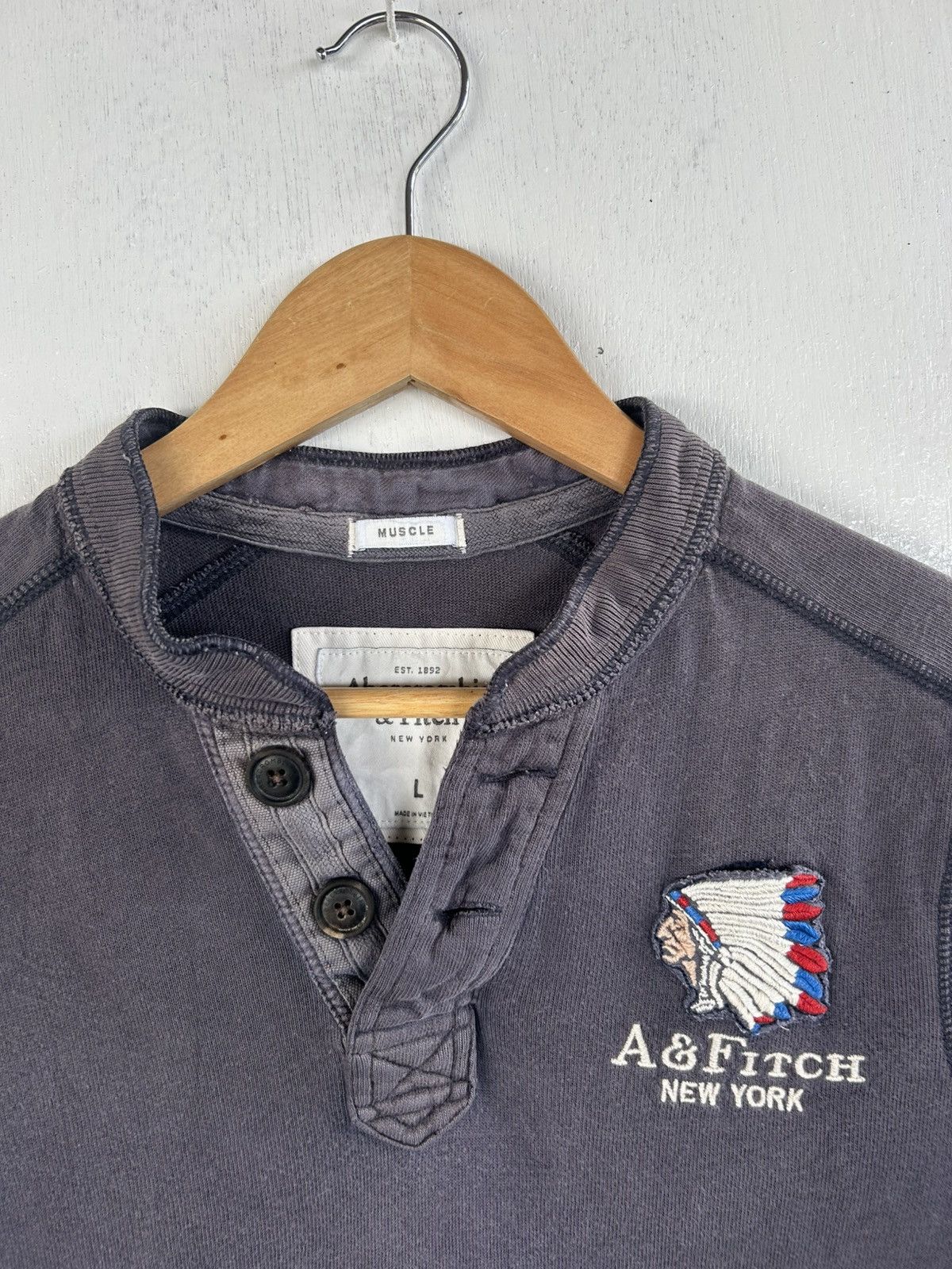 Abercrombie & Fitch Vintage abercrombie & fitch new york half button tee Size US M / EU 48-50 / 2 - 2 Thumbnail