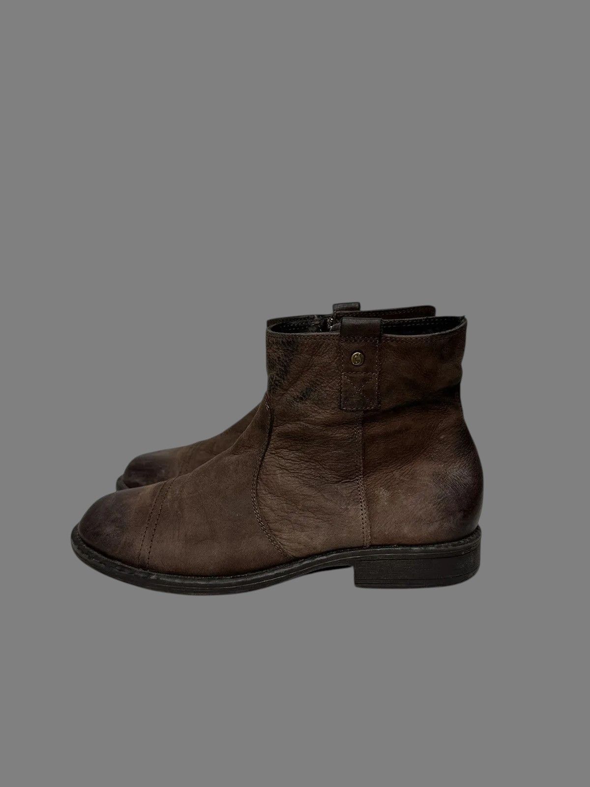 If Six Was Nine Vintage Brown Leather Ankle Boots Italy Guidi Style Size US 8 / EU 41 - 6 Thumbnail