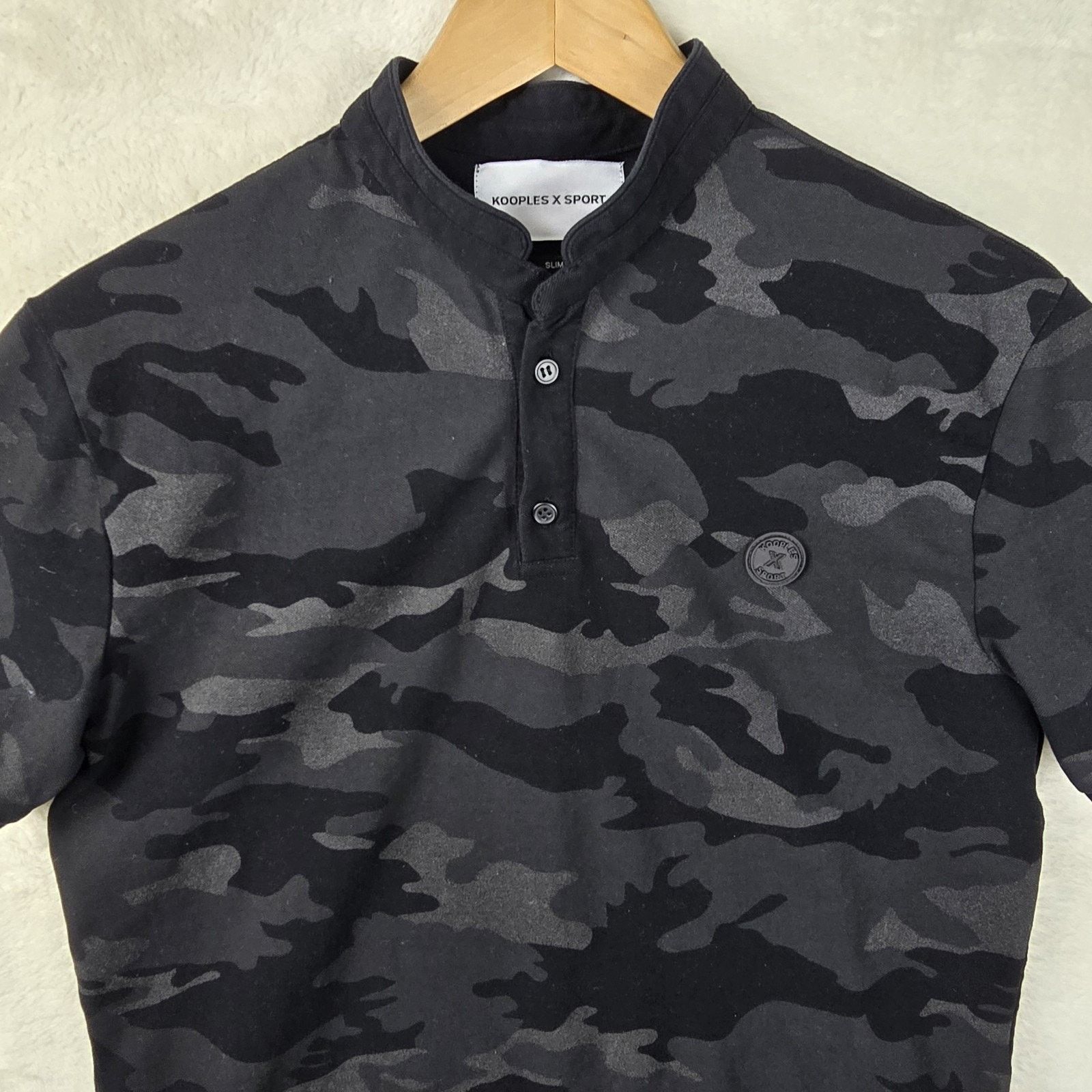 The Kooples Kooples X Sport Black Slim Fit Camouflage Polo Shirt Medium Size US M / EU 48-50 / 2 - 3 Thumbnail