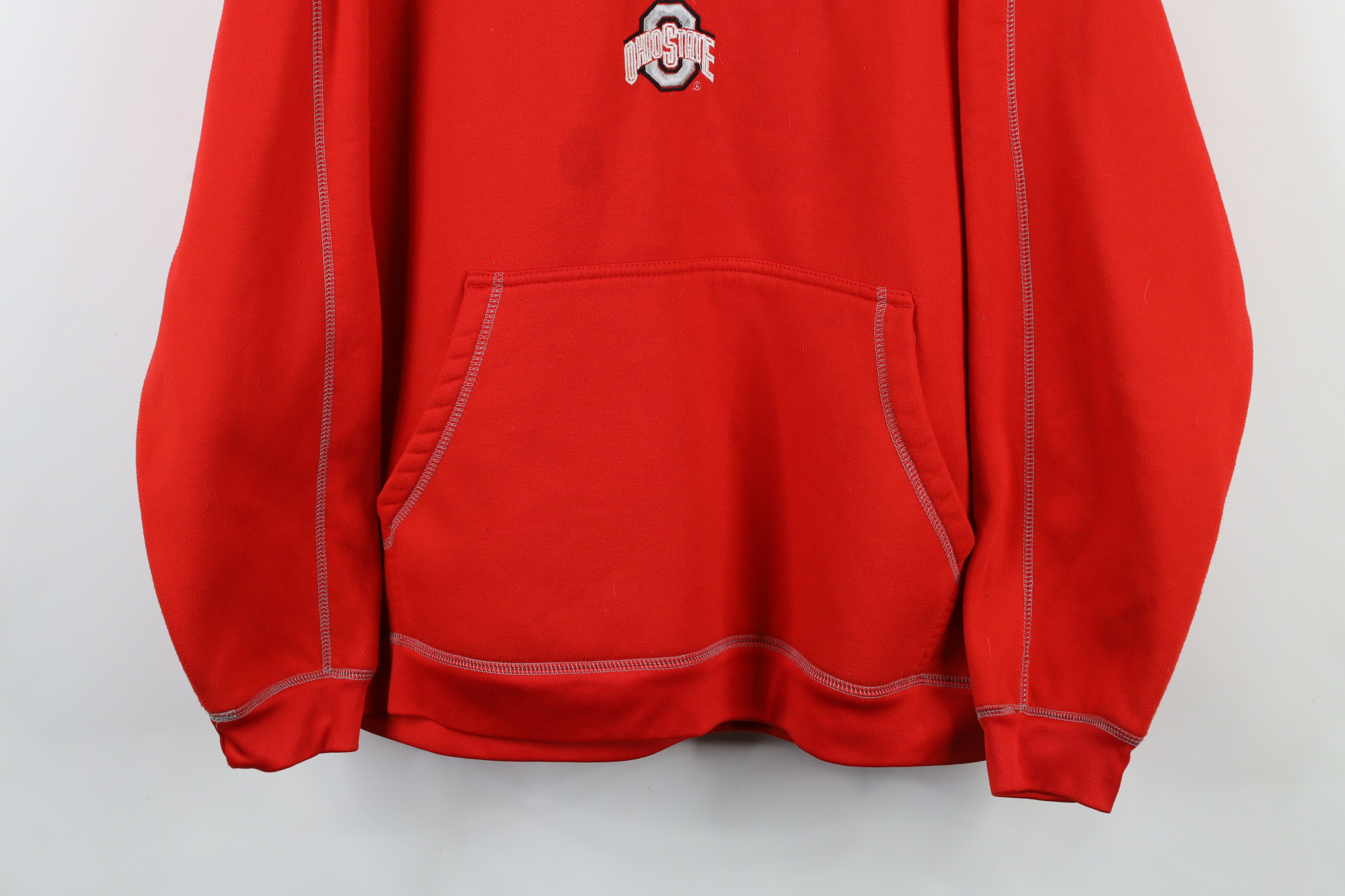 Vintage Vintage 90s Ohio State University Hoodie Sweatshirt Red Size US XL / EU 56 / 4 - 3 Thumbnail