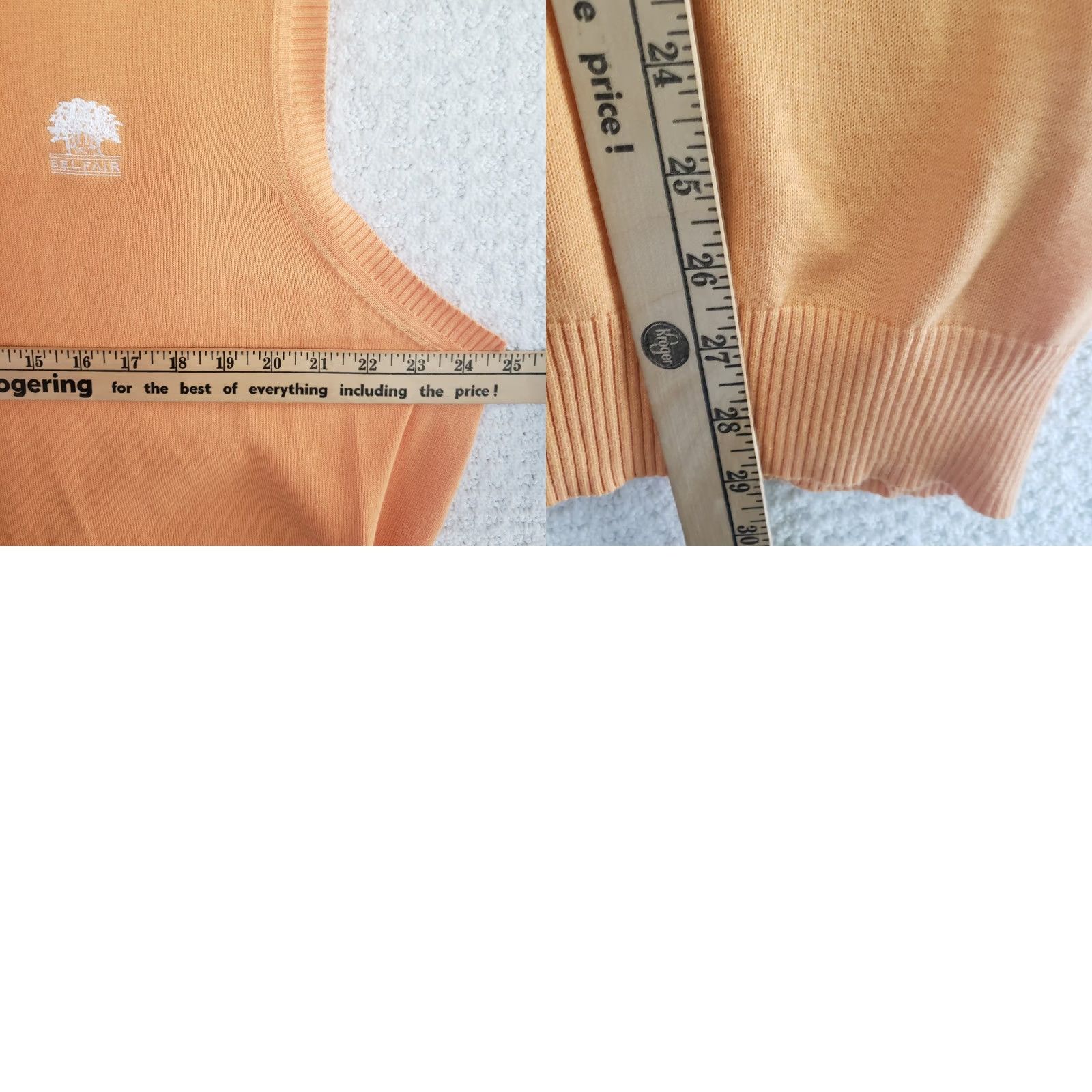 Vintage Bobby Jones Sweater Vest Mens XL Peach Coral V-neck Pullover Belfair Logo Size US L / EU 52-54 / 3 - 8 Thumbnail