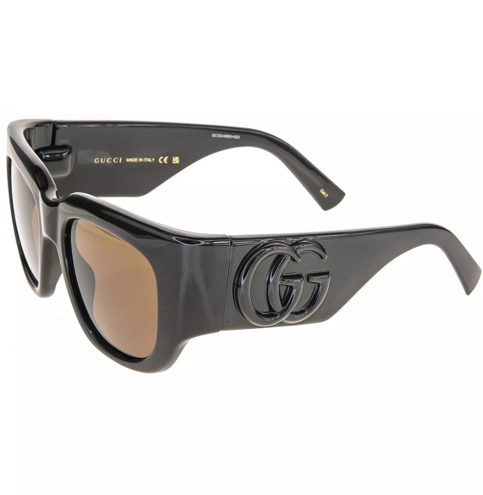 Gucci GUCCI LIDO 1545 Brown Oval Chunky Gg1545S Sunglasses 002 Size ONE SIZE - 8 Thumbnail