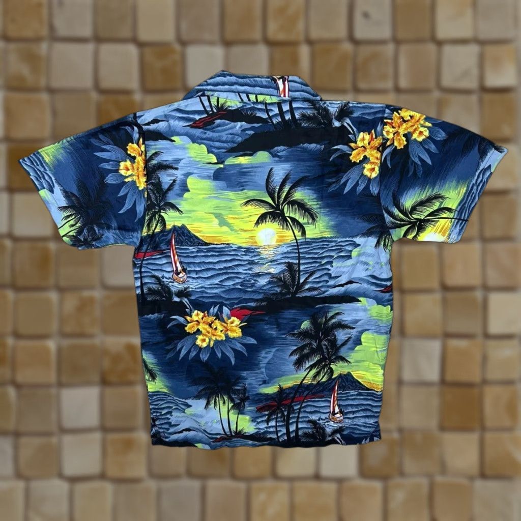 Vintage V.H.O Shirt Mens Small Polyester Floral Button-Up Hawaiian Festival Patterned Multicoloured Tas? Size US S / EU 44-46 / 1 - 1 Thumbnail