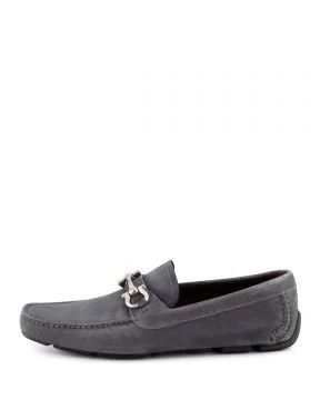 Salvatore Ferragamo o1s1rm0724 Parigi Suede Loafer in Grey Size US 10 / EU 43 - 4 Thumbnail