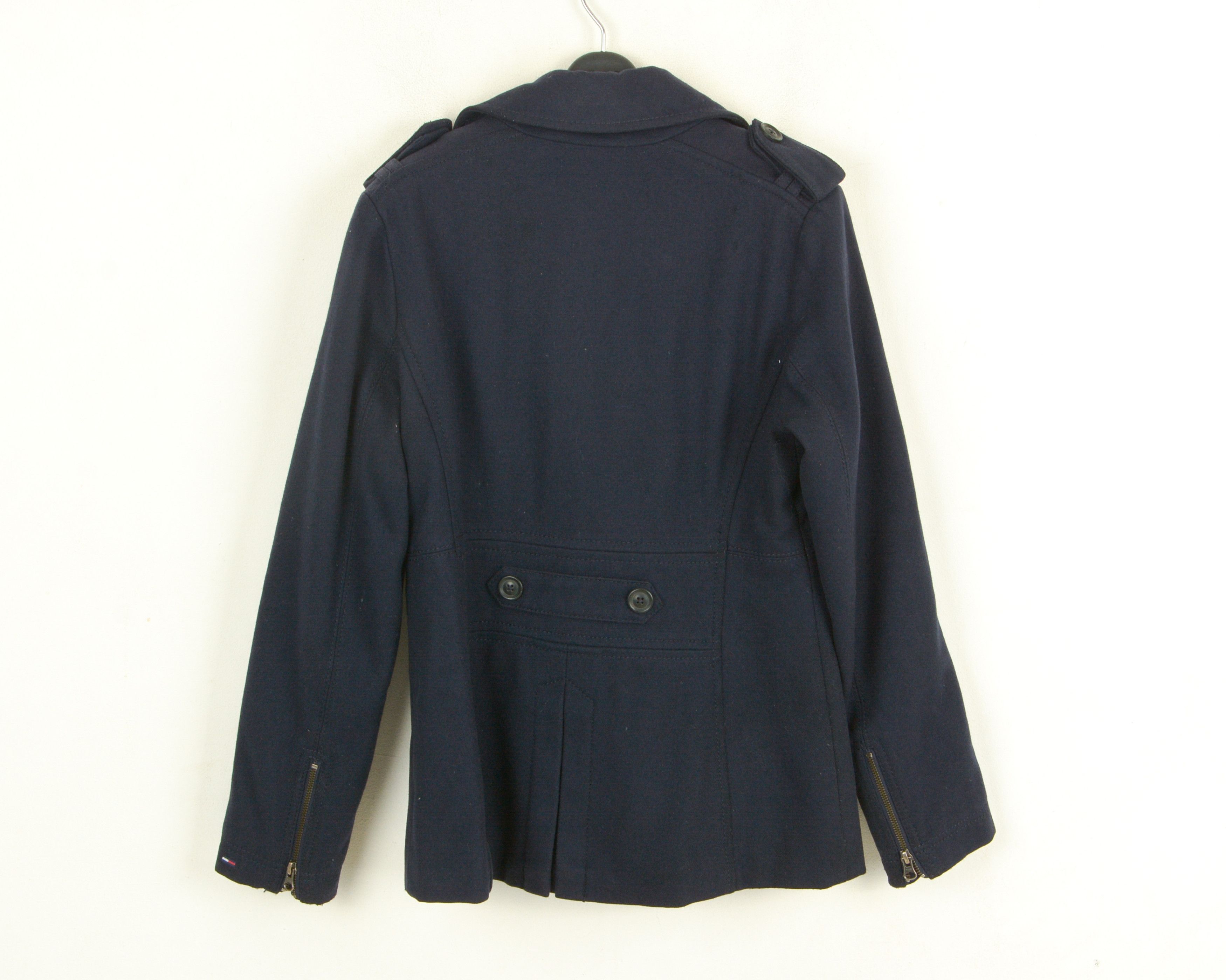 Tommy Hilfiger Denim Women M Wool Jacket Double Breasted Pea Coat Size M / US 6-8 / IT 42-44 - 3 Thumbnail